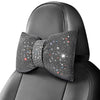 Rhinestone Car Headrest Neck Pillow for Driving with Bling Bling Crystal Bow Pillow Car Accessories for Women one - Fashion Car Inc