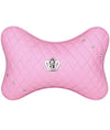 Set Pink Shiny Steering Wheel Cover with 2 Headrest Neck Pillows Ultra Fashion Car Crown Design (Pink) - Fashion Car Inc