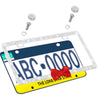 Silver LICENSE PLATE DIAMONDS WITH BOW red - Fashion Car Inc