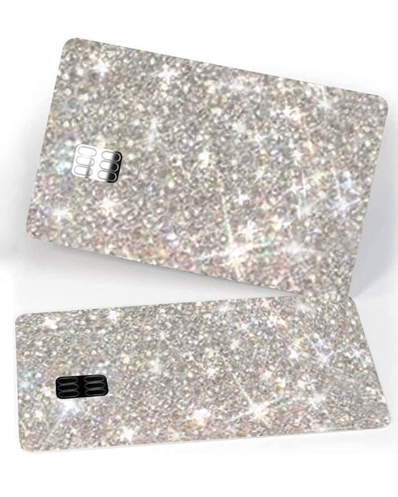 Skin Ultra Bling Reflective Back Information Silver Debit Credit Card Cover - Fashion Car Inc