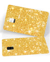 Sticker Shiny Skin Ultra Bling Removable Debit - Credit Card Skin Cover Specially Bright Gold - Fashion Car Inc