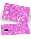 Sticker Ultra Bling Debit - Credit Card Skin Shiny Removable Cover Specially Bright Back Information, Protecting and Personalizing Bank Card - No Bubble, Slim, Waterproof Card Cover Pink - Fashion Car Inc