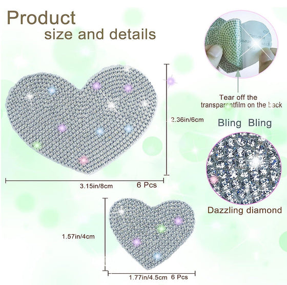 Sticker Ultra Bling Rhinestone Shiny Exterior Car (Heart) - Fashion Car Inc