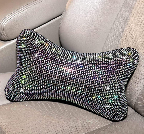 Ultra Bling Full Set All car. Seat Cover Front and Back, Steering Wheel Cover, 2 Seat Cover, 2 Pillow, License Plate Diamonds Ultra Rhinestone (Colorful) - Fashion Car Inc