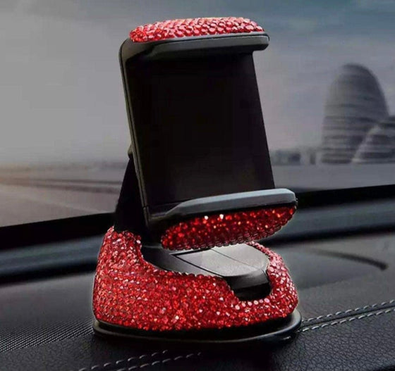 Universal Car Phone Holder, 360° [Adjustable and Stable] Universal Car Glass Mount, Windshield, Car Air Vent Mount, Car Accessories for Women and Girls (Red) - Fashion Car Inc